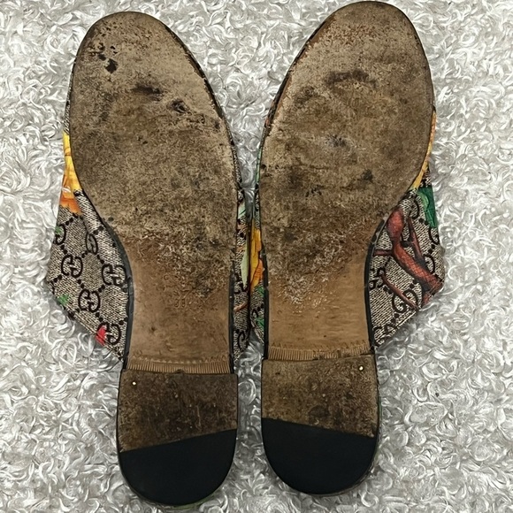 Gucci Multicolor GG Canvas Princetown Horsebit Tian Print Mules - Picture 7 of 12